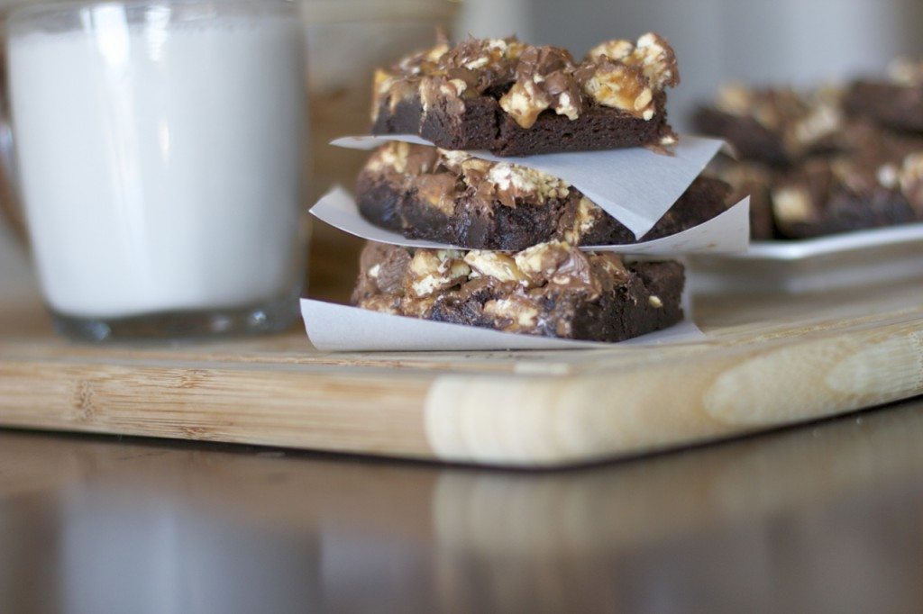 Snickers Bar Brownies recipe