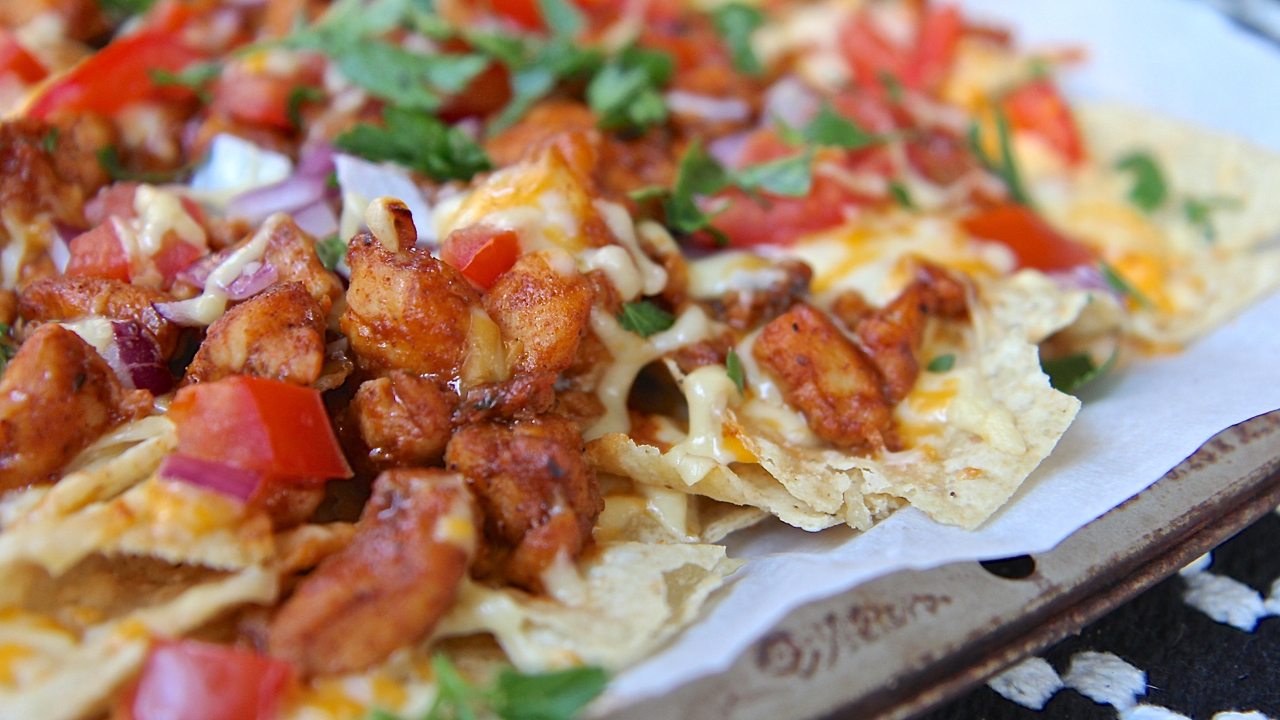 easy bbq chicken nachos