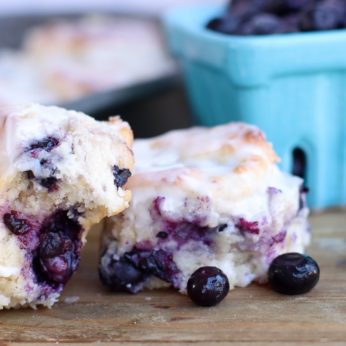 easy glazed blueberrry biscuits recipe