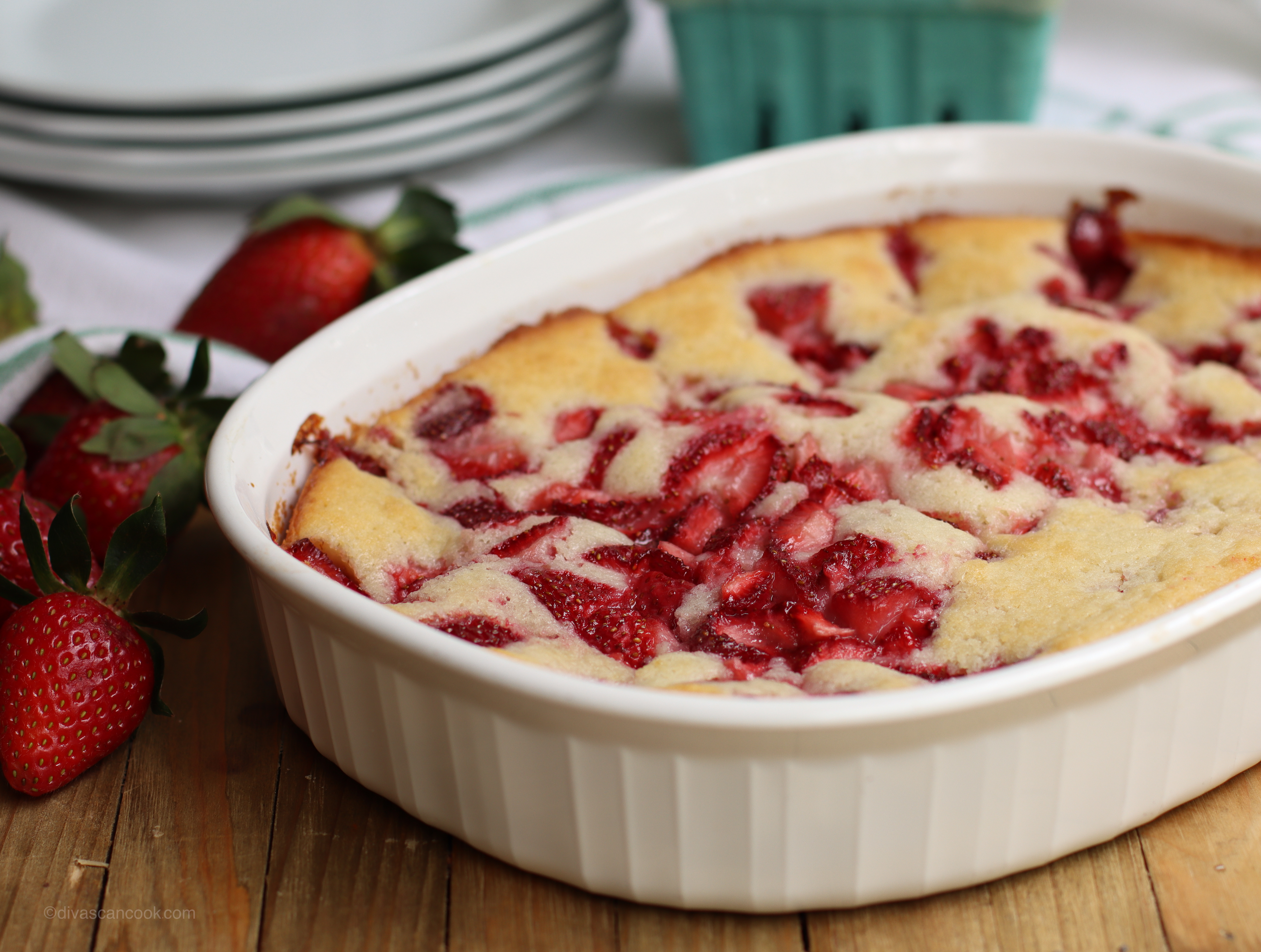 easy strawberry cobbler