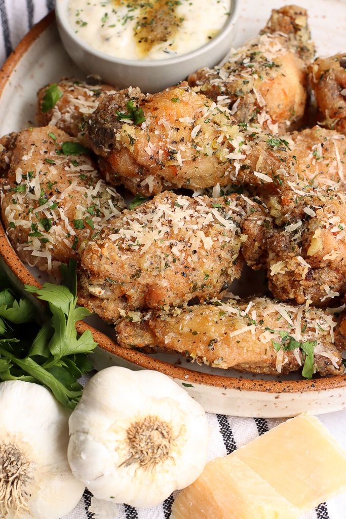 garlic parmesan chicken wings recipe