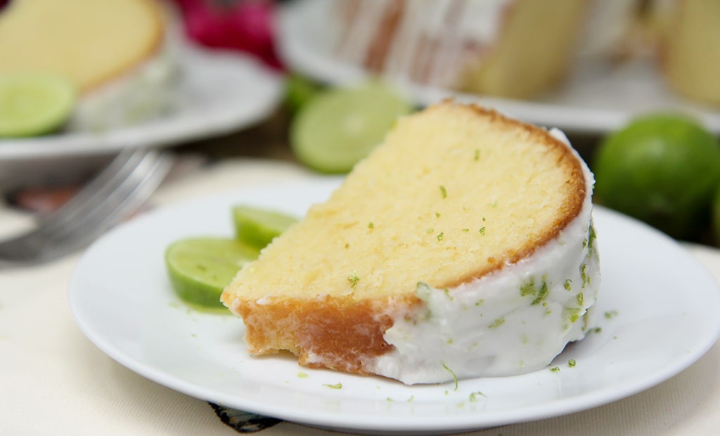 key lime pound cake w/ cream cheese key lime icing