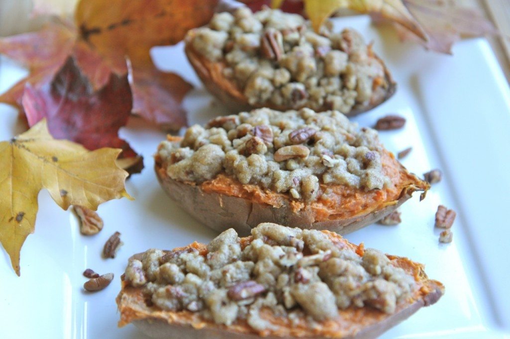 twice baked sweet potatoes butter pecan streusel