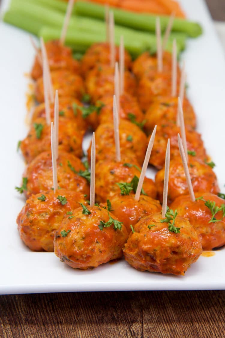 buffalo chicken meatballs