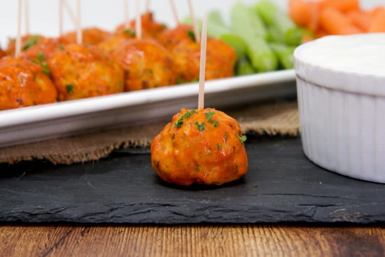 buffalo chicken meatballs