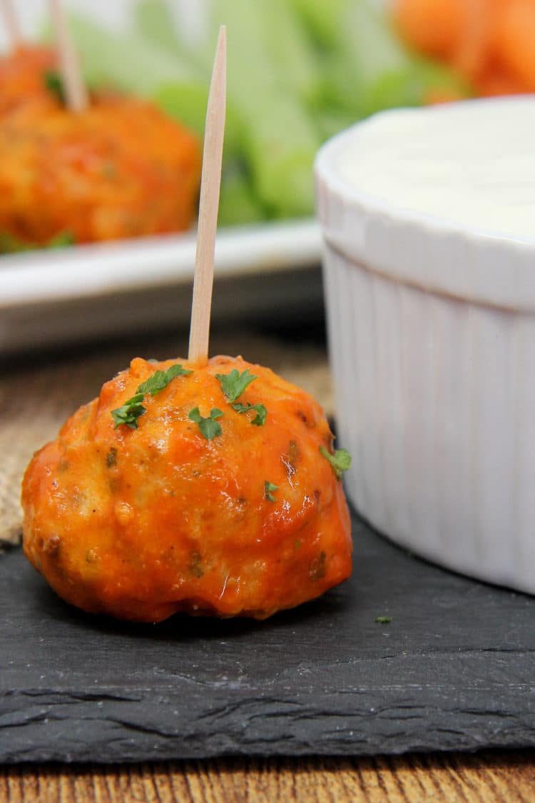 buffalo chicken meatballs