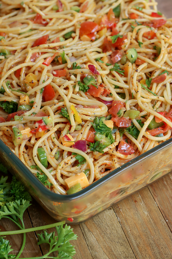 spaghetti pasta salad